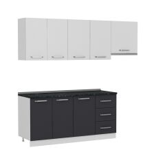 Minar 230 Cm Mutfak Dolabı Beyaz Antrasit 230-A7