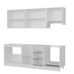 Minar 230 Cm Mutfak Dolabı Beyaz Antrasit 230-A8