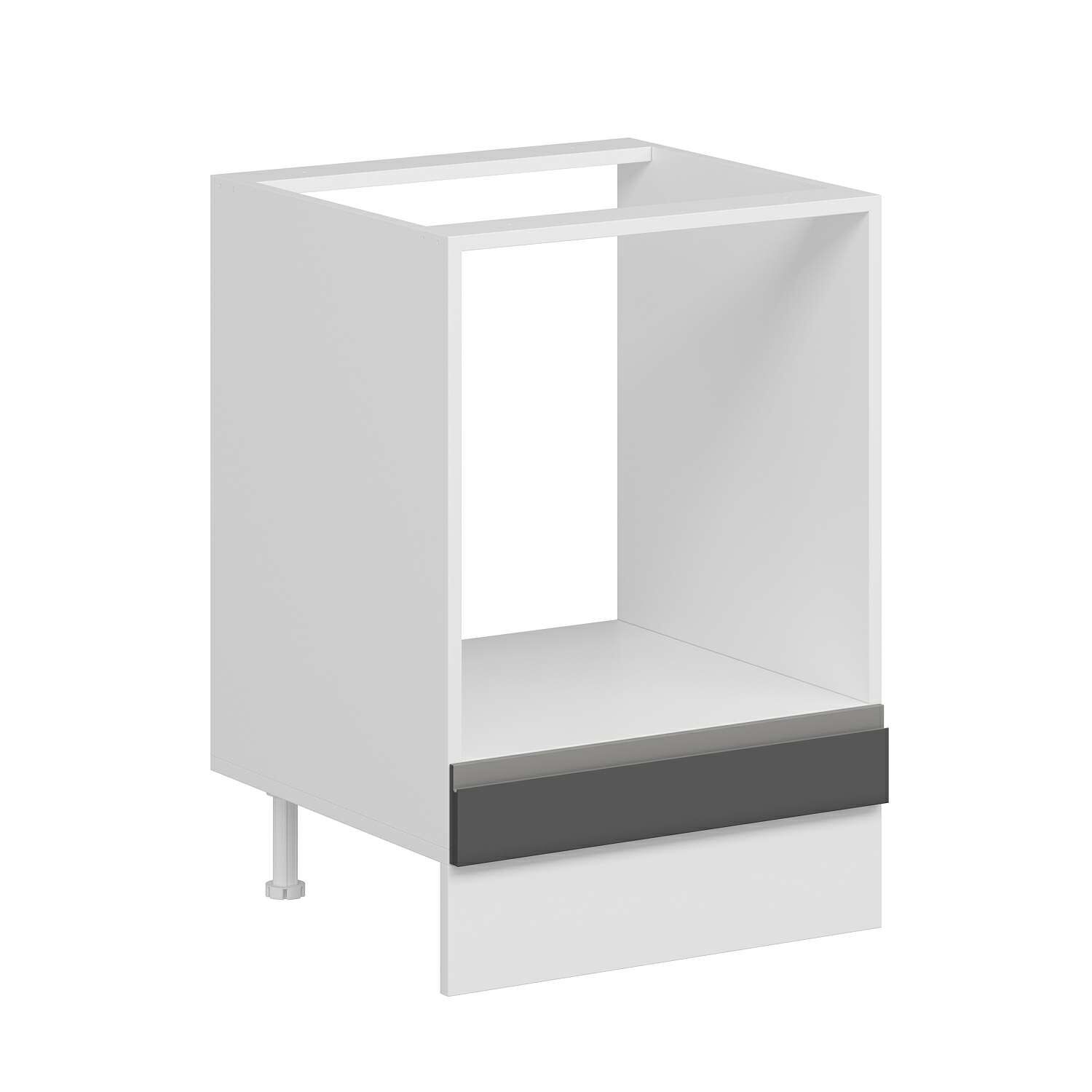 Alvinka Mutfak Modül Hg_J Alt 1K 60Cm Ank Dolap Beyaz Antrasit Suntalam