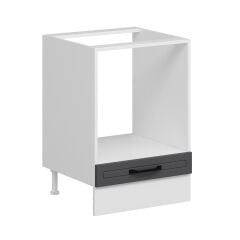 Alvinka Mutfak Modül Mbr_A Alt 1K 60Cm Ank Dolap Beyaz Antrasit Mdf