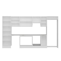 Alvinka 380X222 Cm Klasik Mebran Mutfak Dolabı Mbb-E80B60S40-1 Mebran | Antrasit - Mdf