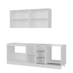 Minar 230 Cm Mutfak Dolabı Beyaz Dore 230-D3