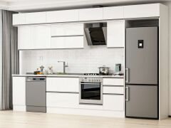 Alvinka 370X240 Cm High Gloss Mutfak Dolabı Mb-E80S40S50-2 High Gloss | Beyaz - Mdf