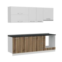 Minar 230 Cm Mutfak Dolabı Beyaz Dore 230-D5