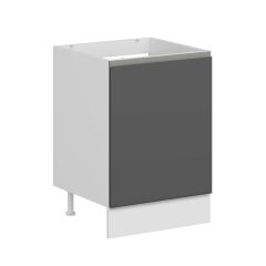 Alvinka Mutfak Modül Hg_J Alt 1K 60Cm Evye Dolap Beyaz Antrasit Mdf