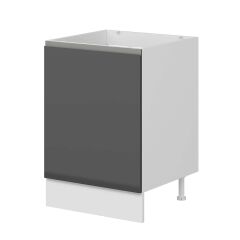 Alvinka Mutfak Modül Hg_J Alt 1K 60Cm Evye Dolap Beyaz Antrasit Mdf