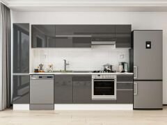 Alvinka 290X210 Cm High Gloss Mutfak Dolabı Mb-E90B40S40-1