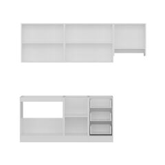 Minar 230 Cm Mutfak Dolabı Beyaz Dore 230-D7