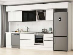 Alvinka 370X240 Cm High Gloss Mutfak Dolabı Mb-E80S40S50-3 High Gloss | Beyaz - Mdf