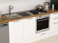 Alvinka 300X210 Cm Klasik Mebran Mutfak Dolabı M-E90S45S45-1 Mebran | Beyaz - Suntalam