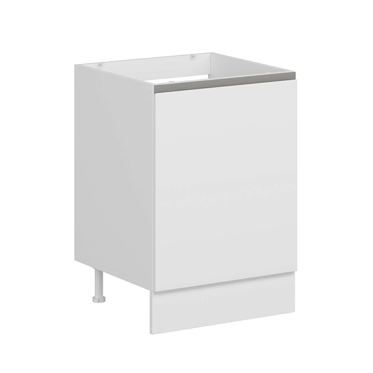 Alvinka Mutfak Modül Hg_J Alt 1K 60Cm Evye Dolap Beyaz Beyaz Mdf