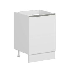 Alvinka Mutfak Modül Hg_J Alt 1K 60Cm Evye Dolap Beyaz Beyaz Mdf