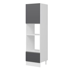 Alvinka Mutfak Modül J Kulp 60-H222Cm Boy Ankastre Dolabı Antrasit - Mdf