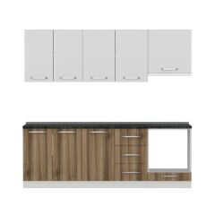 Minar 230 Cm Mutfak Dolabı Beyaz Dore 230-D8