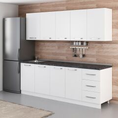 Minar 235 Cm Mutfak Dolabı Beyaz 235-B1