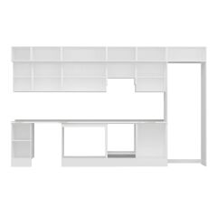 Alvinka 380X240 Cm High Gloss Mutfak Dolabı Mb-E80S40S60-1 High Gloss | Beyaz - Suntalam