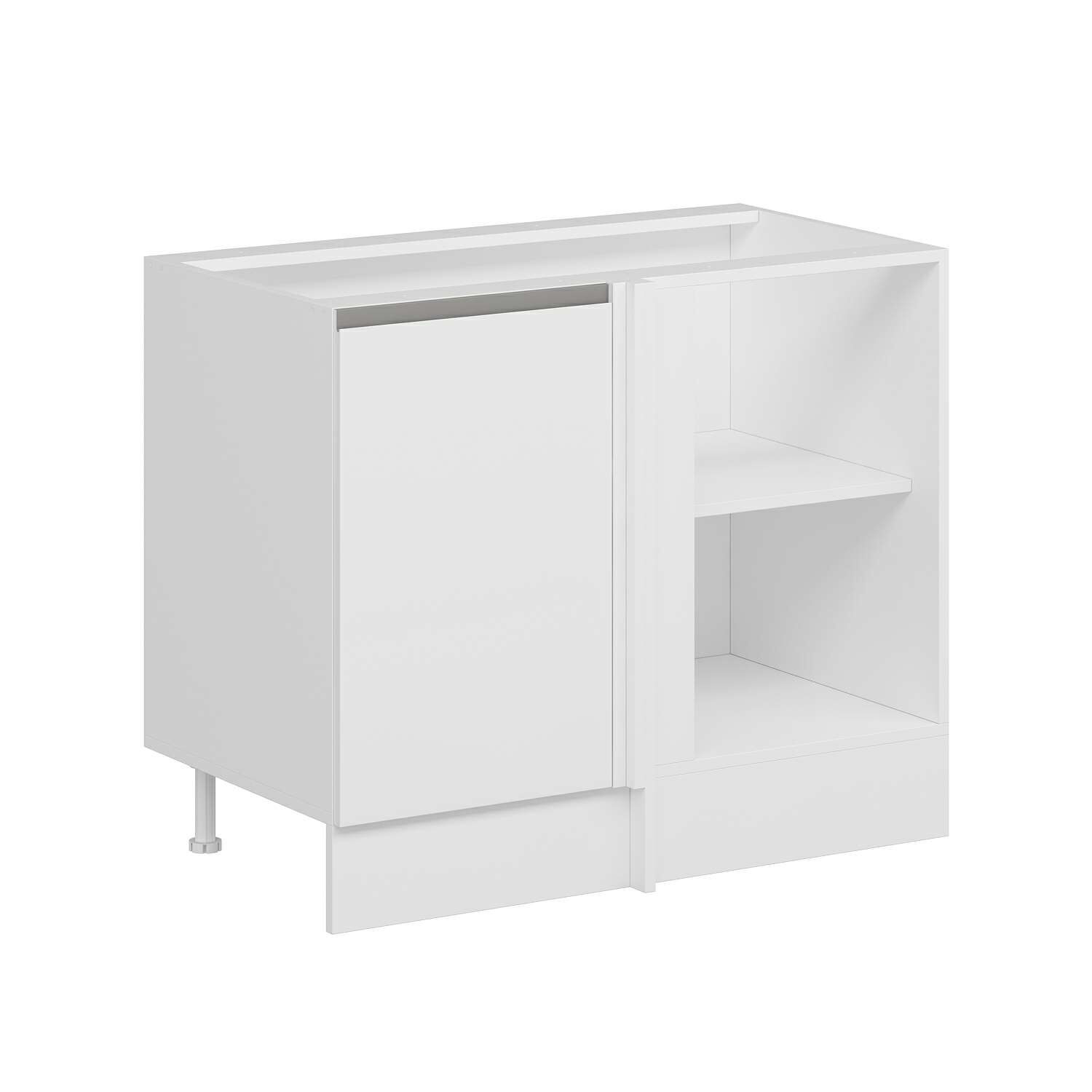 Alvinka Mutfak Modül Hg_J Alt 1K1R 105Cm Köşe Dolap Beyaz Beyaz Suntalam