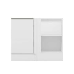 Alvinka Mutfak Modül Hg_J Alt 1K1R 105Cm Köşe Dolap Beyaz Beyaz Suntalam