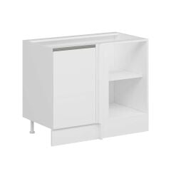 Alvinka Mutfak Modül Hg_J Alt 1K1R 105Cm Köşe Dolap Beyaz Beyaz Mdf