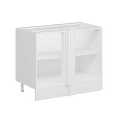 Alvinka Mutfak Modül Hg_J Alt 1K1R 105Cm Köşe Dolap Beyaz Beyaz Mdf