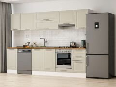 Alvinka 300X210 Cm Klasik Mebran Mutfak Dolabı M-E90S45S45-1 Mebran | Kumtaşı - Mdf