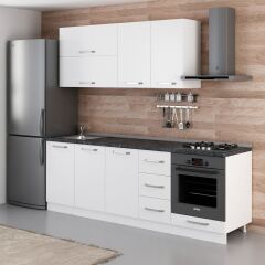 Minar 235 Cm Mutfak Dolabı Beyaz 235-B6