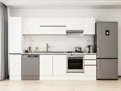 Alvinka 290X210 Cm High Gloss Mutfak Dolabı Mb-E90B40S40-1 High Gloss | Beyaz - Mdf