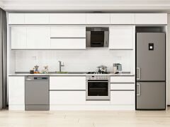 Alvinka 380X240 Cm High Gloss Mutfak Dolabı Mb-E80S40S60-2 High Gloss | Beyaz - Mdf