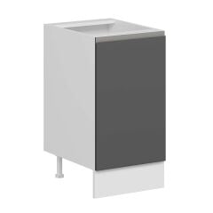 Alvinka Mutfak Modül Hg_J Alt 1K1R 45Cm Dolap Beyaz Antrasit Mdf