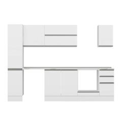 Alvinka 290X210 Cm High Gloss Mutfak Dolabı Mb-E90B40S40-2 High Gloss | Beyaz - Suntalam