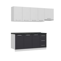 Minar 235 Cm Mutfak Dolabı Beyaz Antrasit 235-A4