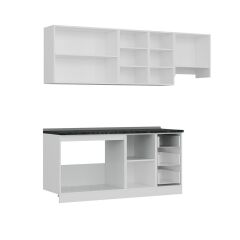 Minar 235 Cm Mutfak Dolabı Beyaz Antrasit 235-A4