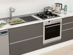 Alvinka 380X240 Cm High Gloss Mutfak Dolabı Mb-E80S40S60-3 High Gloss | Antrasit - Suntalam