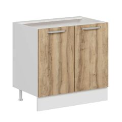 Alvinka Mutfak Modül Duz Alt 2K1R 90Cm Dolap Beyaz Dore