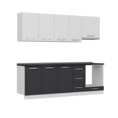 Minar 235 Cm Mutfak Dolabı Beyaz Antrasit 235-A5