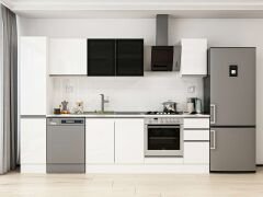 Alvinka 290X210 Cm High Gloss Mutfak Dolabı Mb-E90B40S40-3 High Gloss | Beyaz - Suntalam