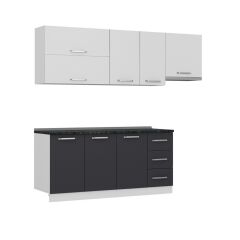 Minar 235 Cm Mutfak Dolabı Beyaz Antrasit 235-A7