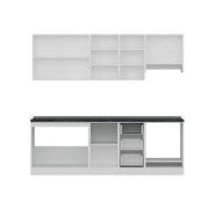 Minar 235 Cm Mutfak Dolabı Beyaz Antrasit 235-A8