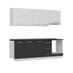 Minar 235 Cm Mutfak Dolabı Beyaz Antrasit 235-A8