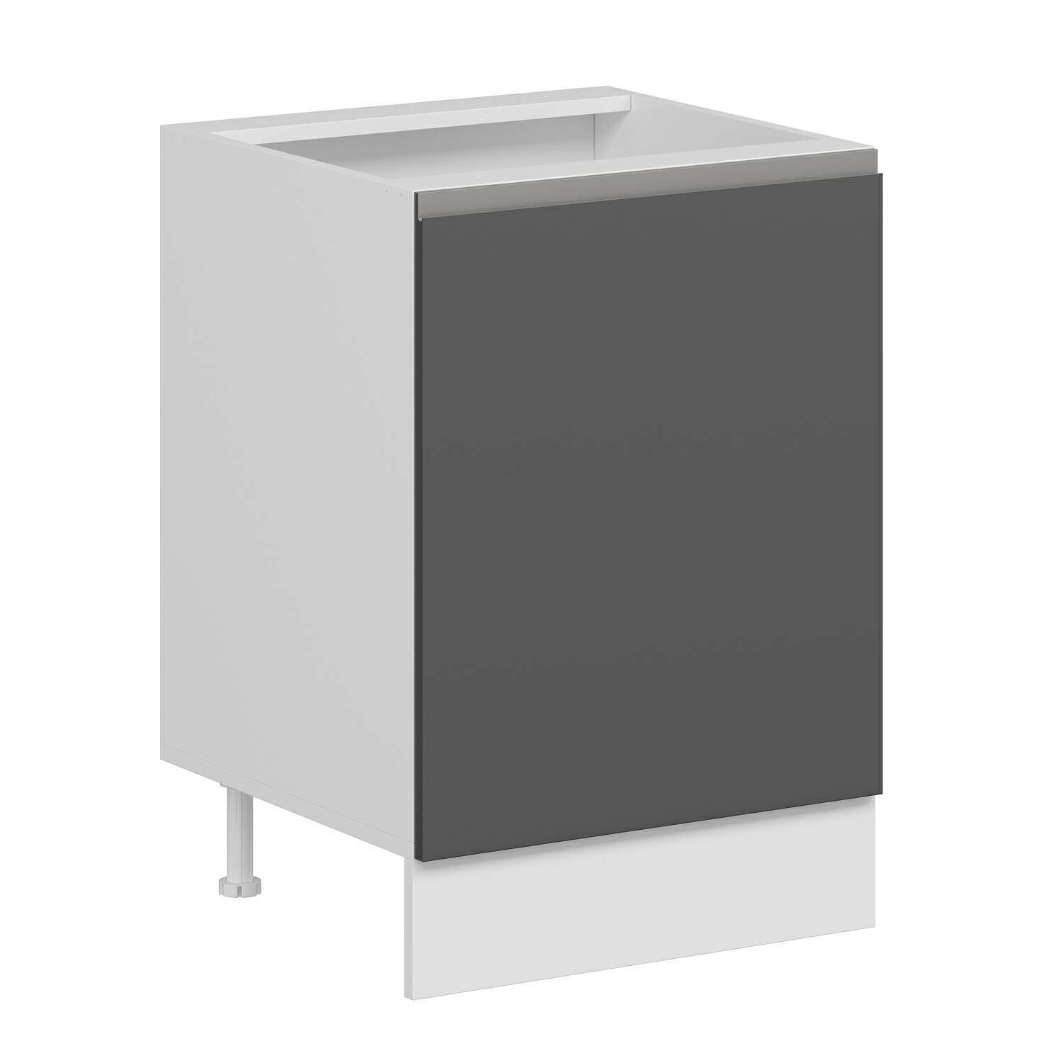 Alvinka Mutfak Modül Hg_J Alt 1K1R 60Cm Dolap Beyaz Antrasit Suntalam