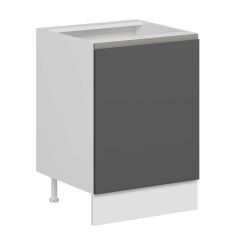 Alvinka Mutfak Modül Hg_J Alt 1K1R 60Cm Dolap Beyaz Antrasit Mdf