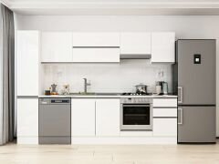 Alvinka 295X210 Cm High Gloss Mutfak Dolabı Mb-E90B40S45-1 High Gloss | Beyaz - Suntalam