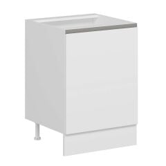 Alvinka Mutfak Modül Hg_J Alt 1K1R 60Cm Dolap Beyaz Beyaz Mdf