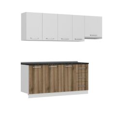 Minar 235 Cm Mutfak Dolabı Beyaz Dore 235-D4