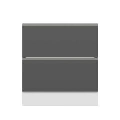 Alvinka Mutfak Modül Hg_J Alt 2Ç 80Cm Evye Dolap Beyaz Antrasit Suntalam