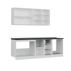 Minar 235 Cm Mutfak Dolabı Beyaz Dore 235-D6