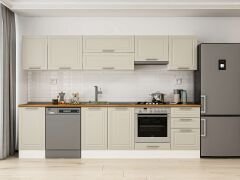 Alvinka 305X210 Cm Klasik Mebran Mutfak Dolabı M-E90S45S50-1 Mebran | Kumtaşı - Mdf