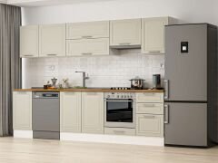 Alvinka 305X210 Cm Klasik Mebran Mutfak Dolabı M-E90S45S50-1 Mebran | Kumtaşı - Mdf