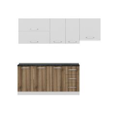 Minar 235 Cm Mutfak Dolabı Beyaz Dore 235-D7