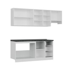 Minar 235 Cm Mutfak Dolabı Beyaz Dore 235-D7